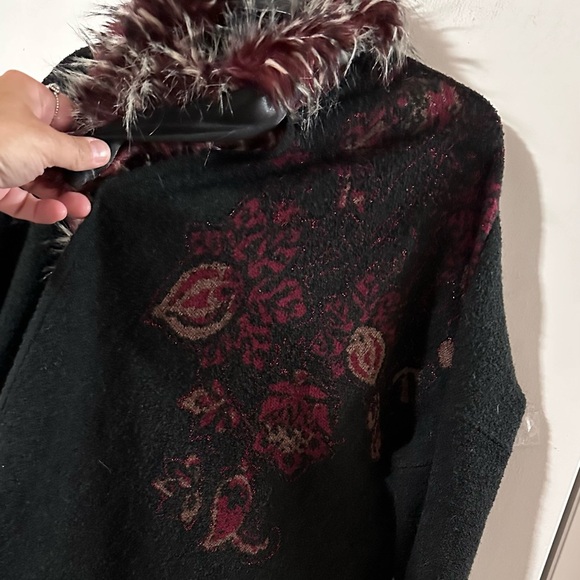 Chicos Vibrant Faux-Fur Cardigan - Picture 8 of 15